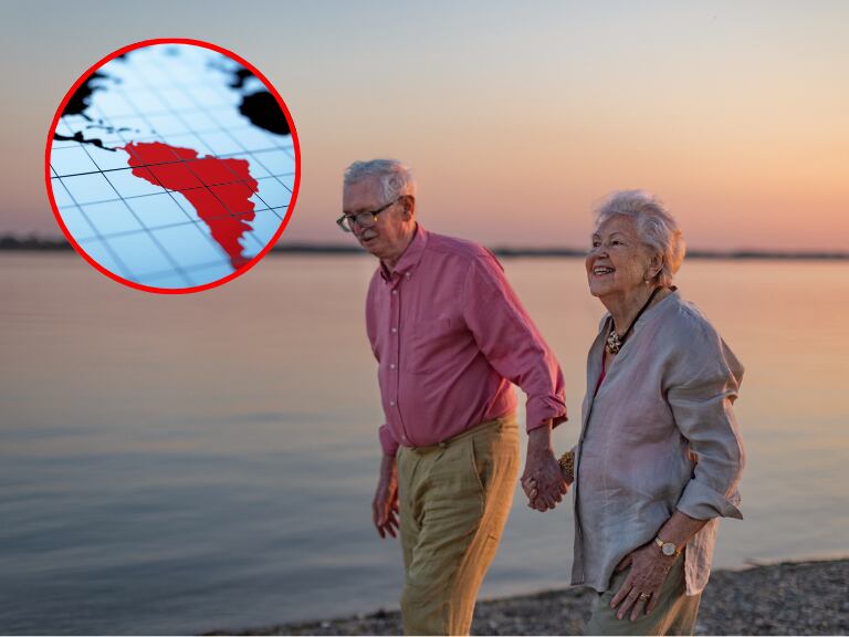 dos adultos mayores jubilándose en el exterior/ Getty Images