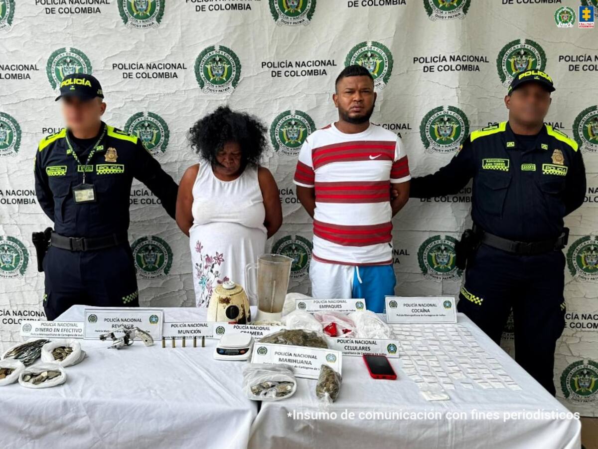 A prisión enviaron a una pareja presuntamente dedicada al narcomenudeo en Cartagena