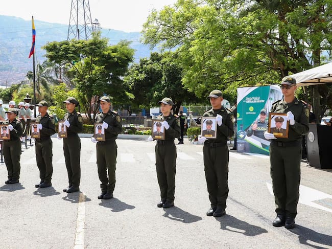 Policías asesinados en Amalfi- foto gobernación de Antioquia