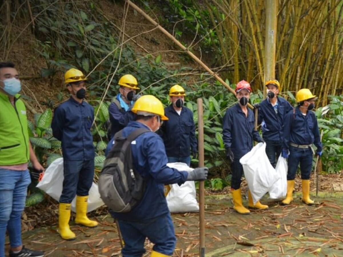 ¡Vuelve y juega! llena de basura estaba la quebrada El Macho