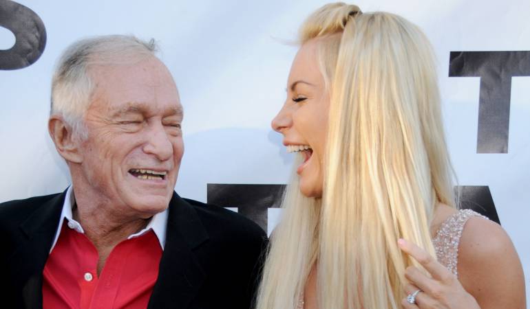 Hugh Hefner y Crystal Harris.