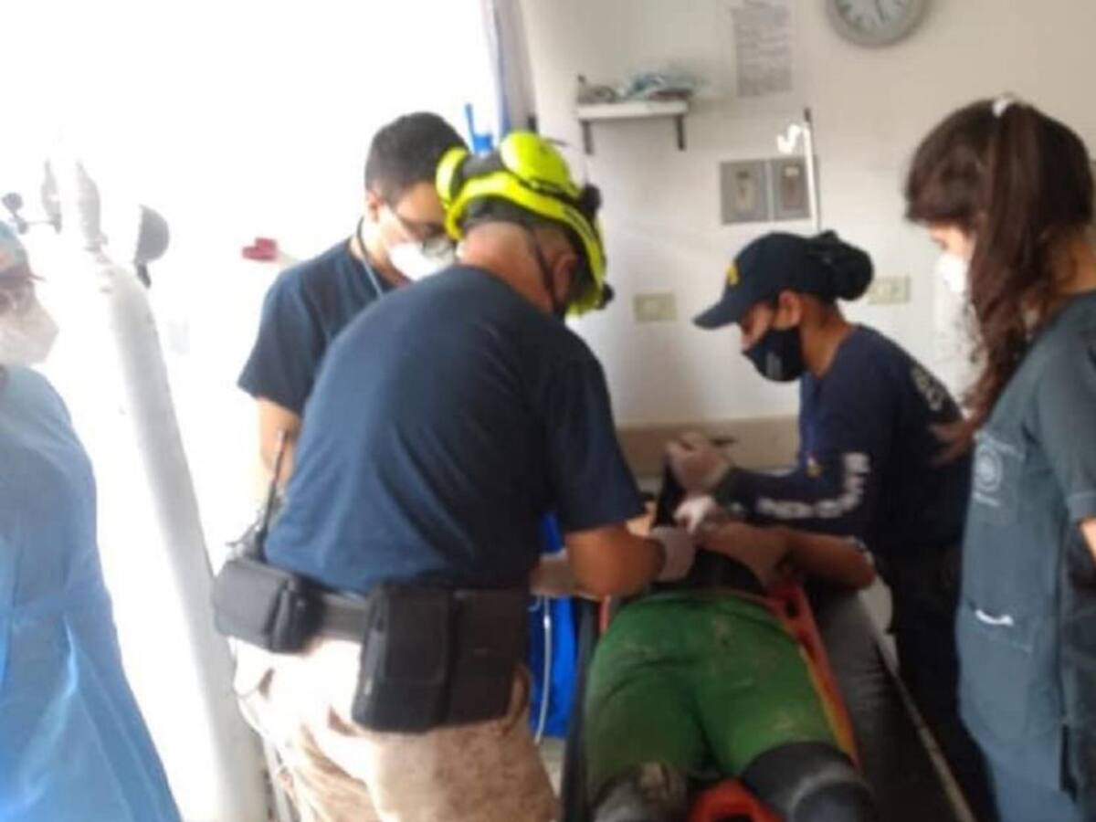 Minero resultó herido en Marmato, cuando le cayó una roca en la espalda