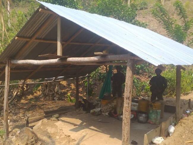 Ejército destruye laboratorio de coca en San Martín de Loba, Bolívar