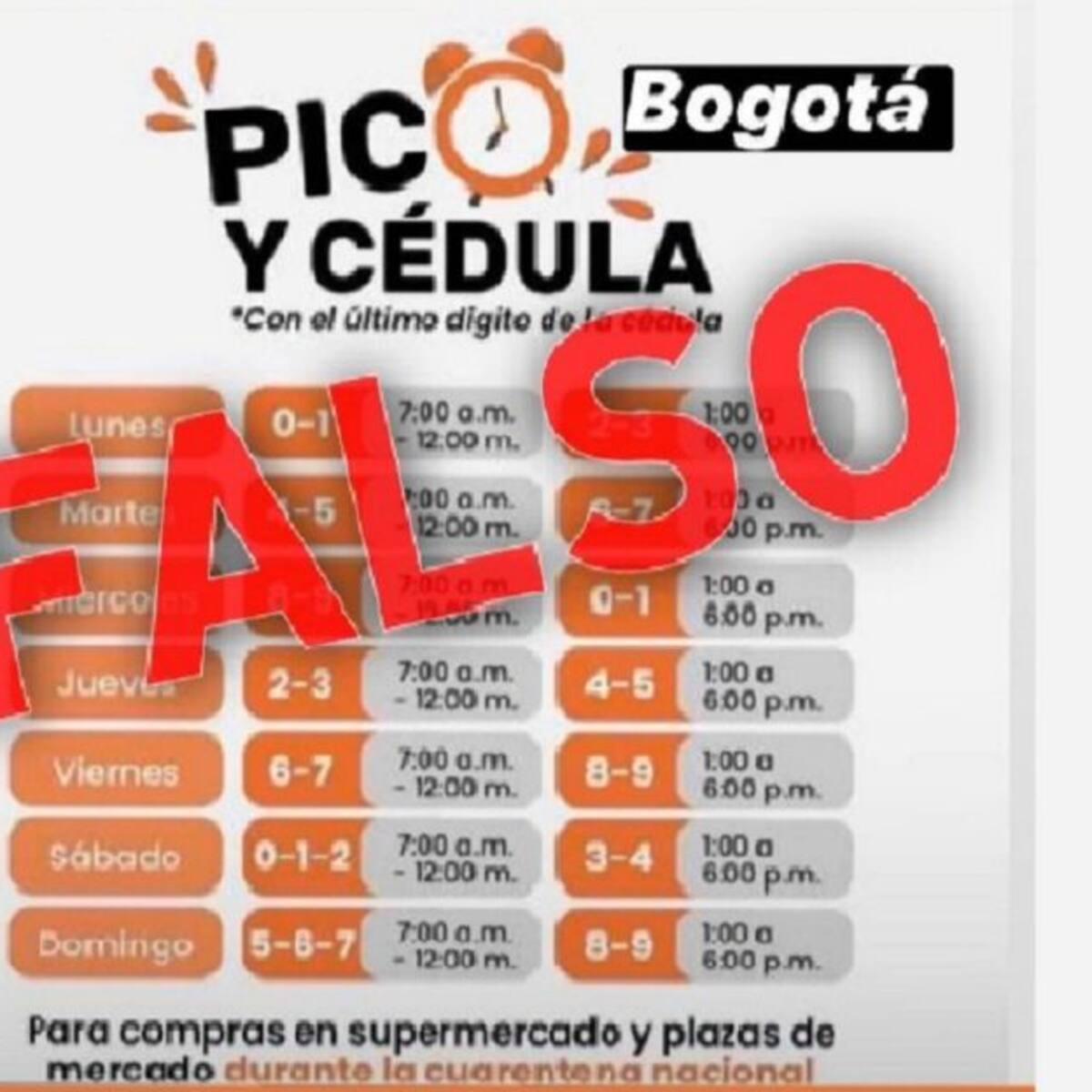"No hay pico y cédula para mercar en Bogotá", Secretaría de Gobierno