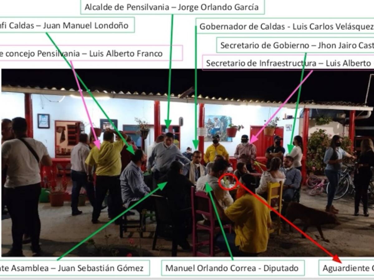 Gobernador de Caldas, denunciado por estar presuntamente de fiesta