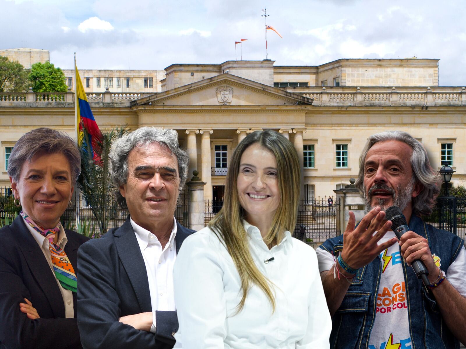 Claudia López, Sergio Fajardo, Paloma Valencia y Juan Daniel Oviedo.