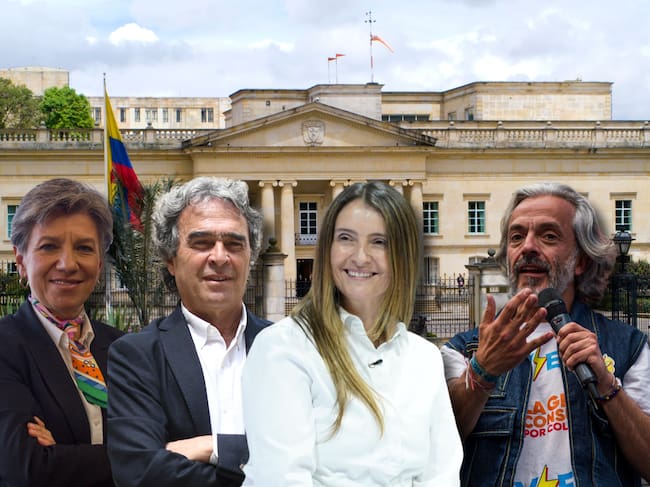 Claudia López, Sergio Fajardo, Paloma Valencia y Juan Daniel Oviedo.