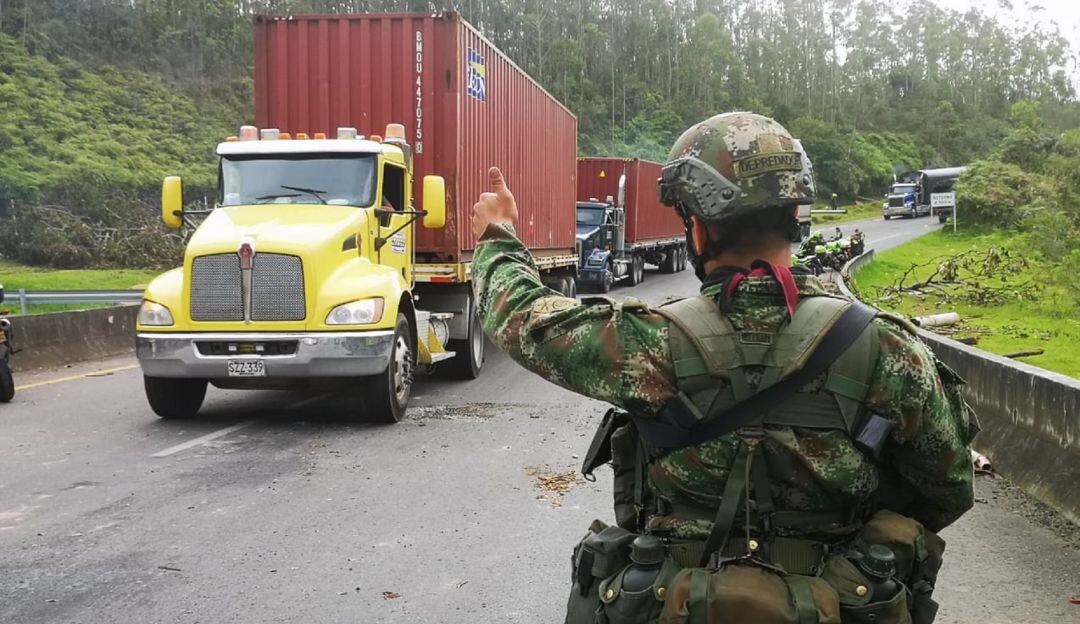 Las caravanas han sido escoltadas por el Ejército, principalmente en vías del Valle del Cauca. 