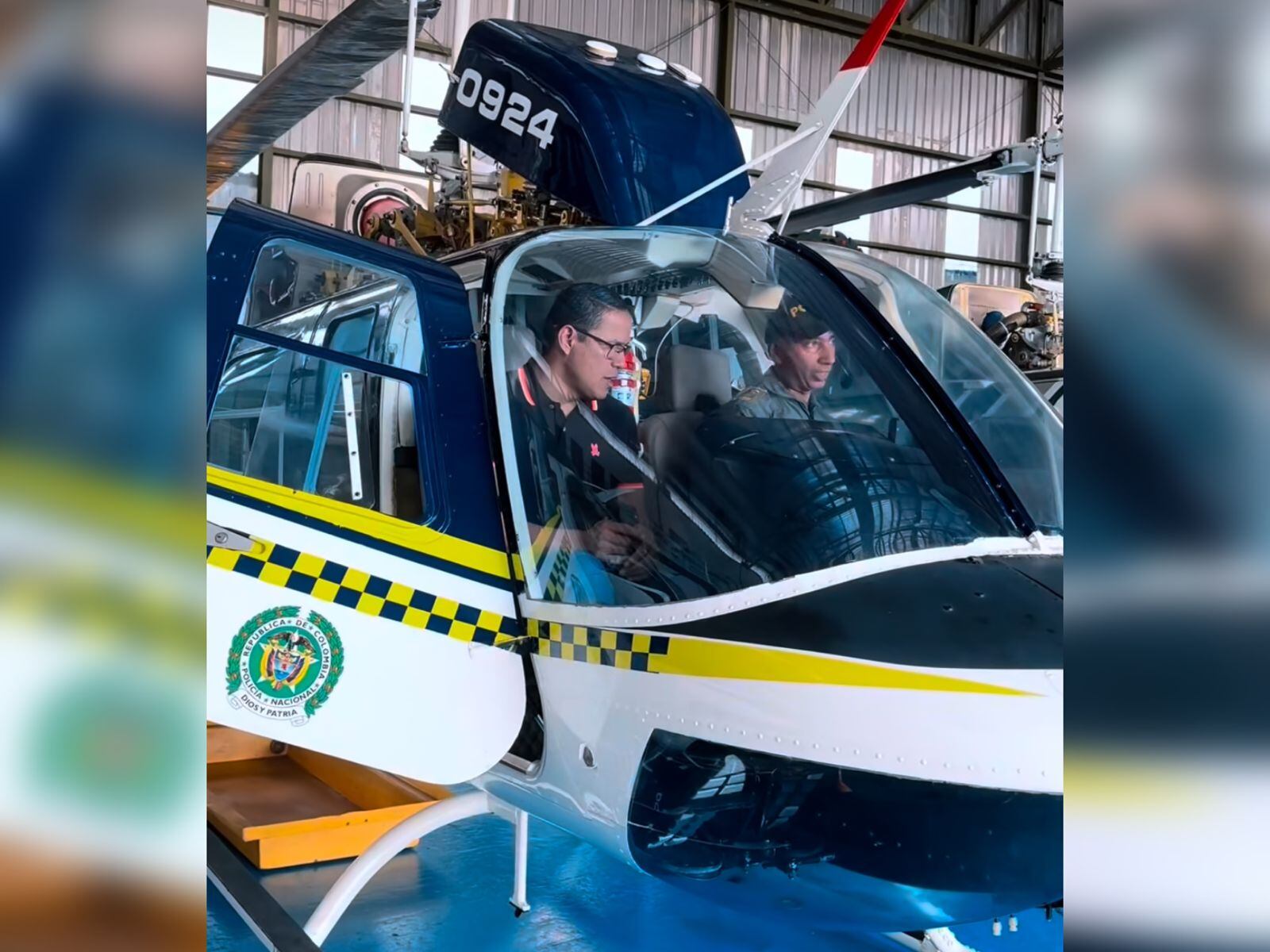 Helicóptero de la policía en Cúcuta. / Foto: Video redes sociales Jorge Acevedo.