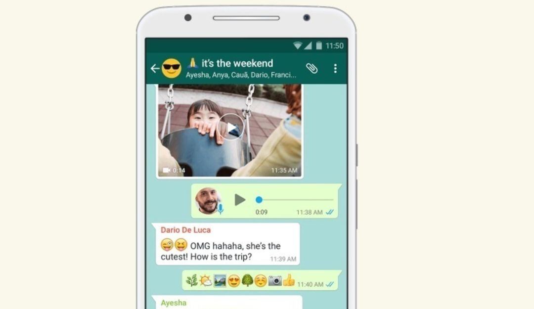 Interfaz de WhatsApp