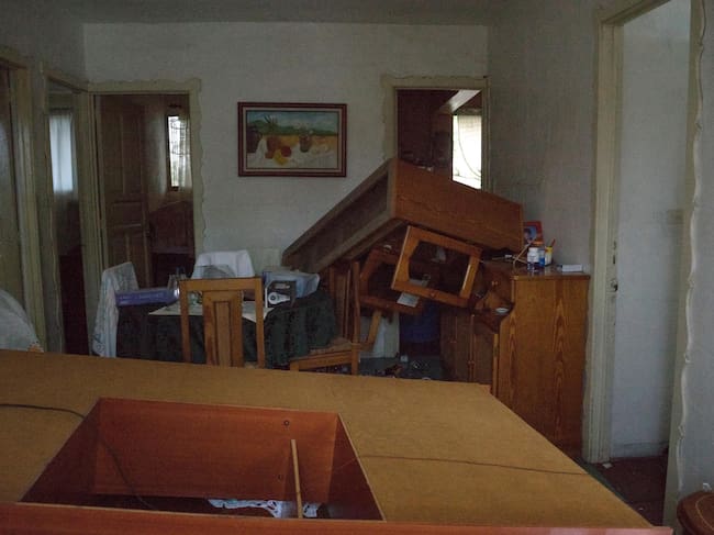 Así quedó una vivienda tras el terremoto en Venezuela. Foto: EFE.
