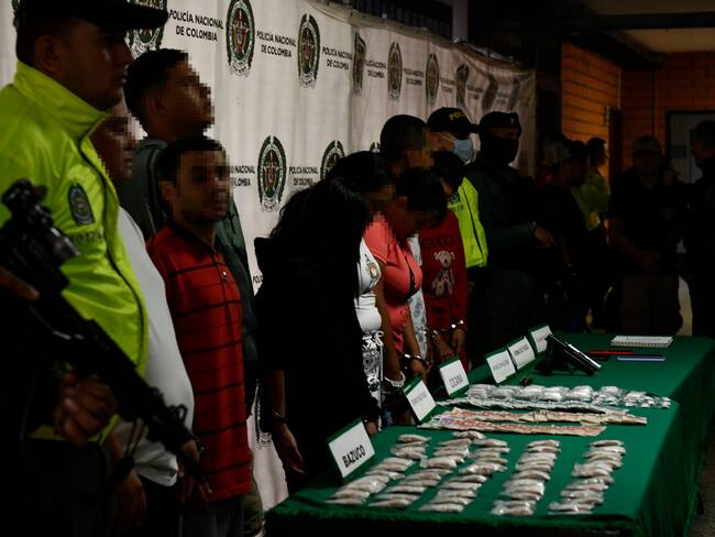 Capturados Envigado- foto policía Metropolitana