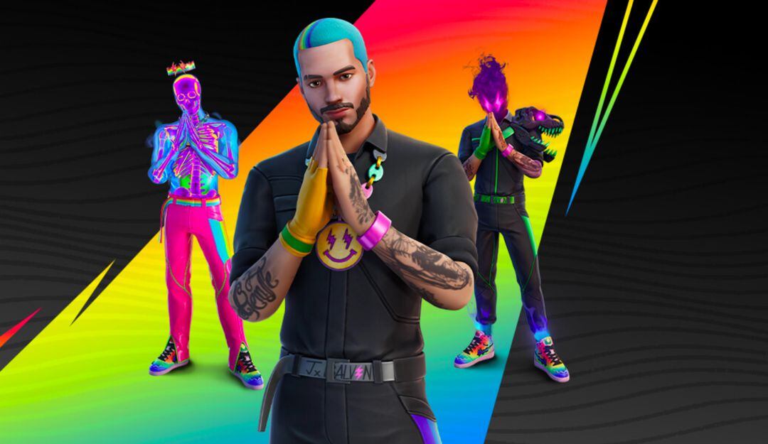 J Balvin en el videojuego Fortnite de Epic Games