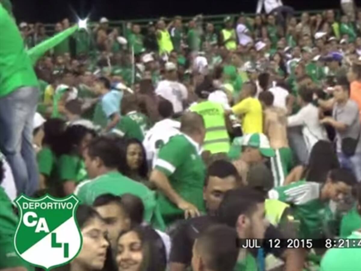 Pelea de barras y Policía empañó partido Cali vs. Jaguares