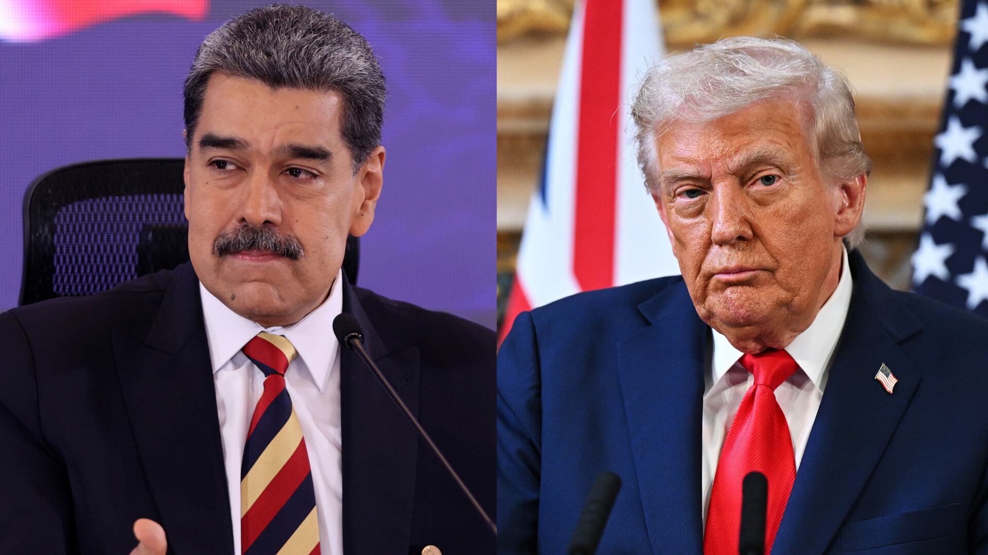 Nicolas Maduro, presidente de Venezuela, Donald Trump, presidente de Estados Unidos. Foto:  Leon Neal/Getty Images/Jesus Vargas/Getty Images