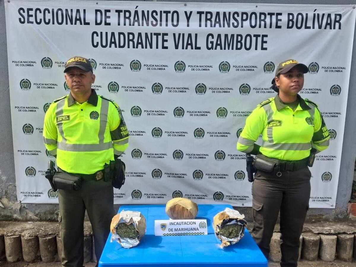 Policía incautó más de 3.000 dosis de marihuana en carreteras de Bolívar