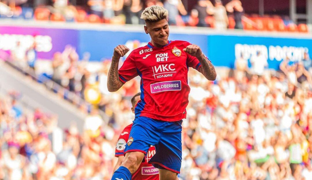 Jorge Carrascal con el CSKA Moscú