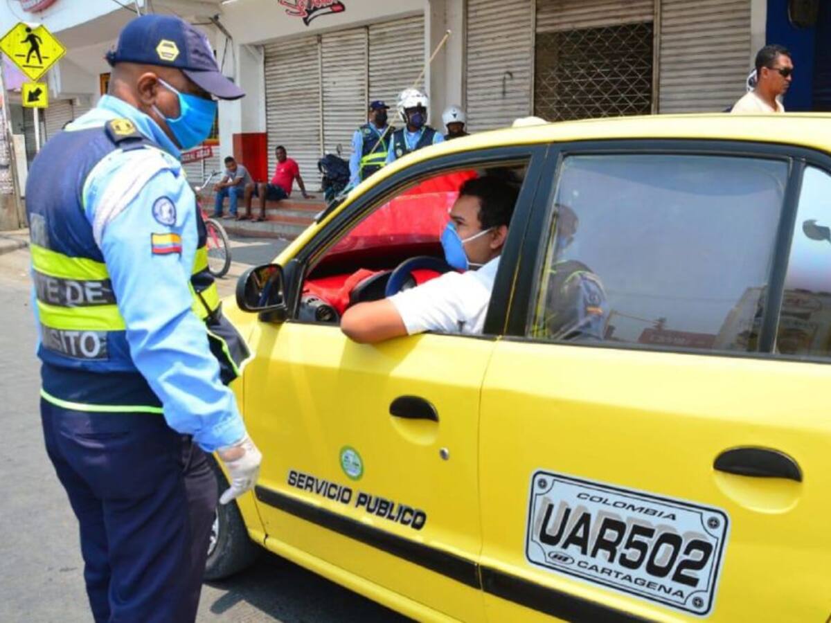 Cambia rotación de pico y placa para taxis en Cartagena
