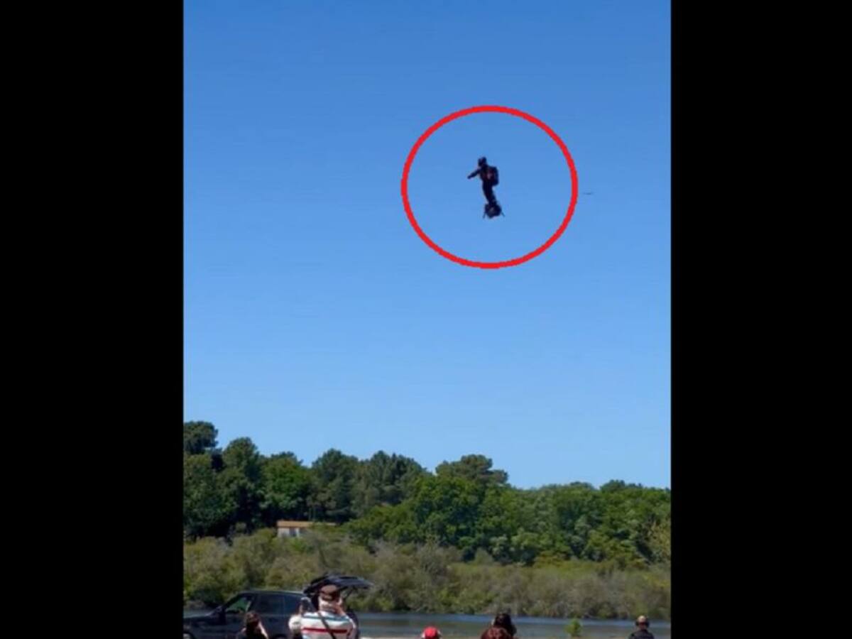 Impresionante: Hombre cae a 15 metros de altura de un jetpack que creó