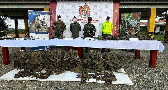 Incautación material en Bajo Baudó- foto Ejército