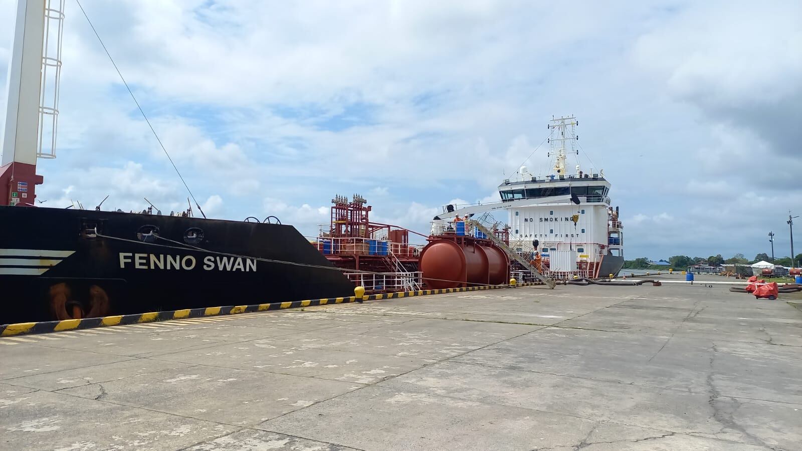 2.9 millones de galones de combustible han llegado vía marítima a Tumaco para abastecer a Nariño y el Sur del Cauca. Foto: Sociedad Portuaria de Tumaco