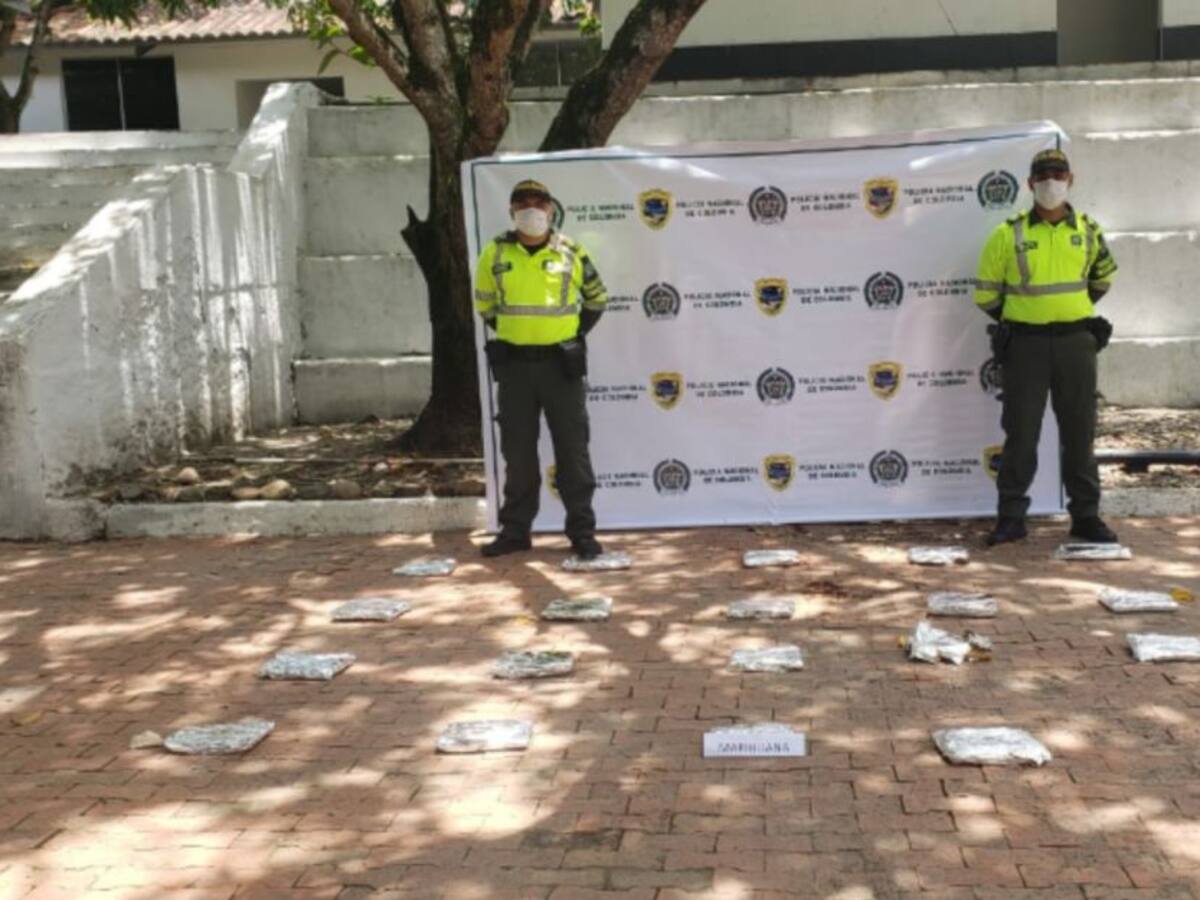 Dos narcoencomiendas fueron incautadas en vías de Caldas