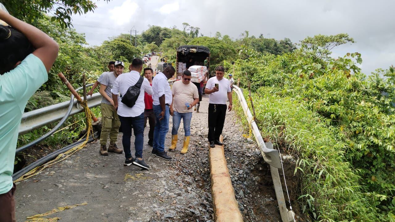 Emergencia vial en Barbacoas - Foto: Gobernación de Nariño