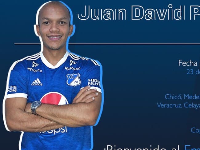 Millonarios oficializó la llegada de Juan David Pérez