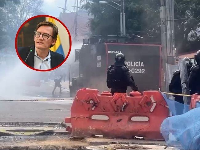 Distrito denuncia que manifestantes usaron elementos peligros que antes no habían sido utilizados