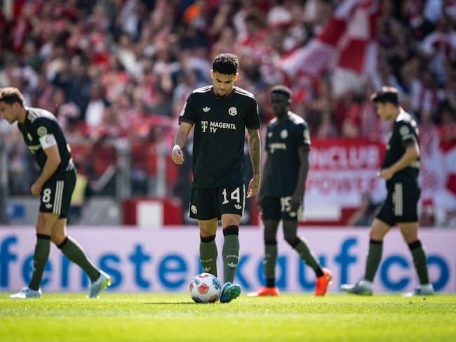 MAINZ, GERMANY - APRIL 25: Luis Diaz during the Bundesliga match between 1. FSV Mainz 05 and FC Bayern München at MEWA Arena on April 25, 2026 in Mainz, Germany. (Photo by A. Scheuber/FC Bayern via Getty Images)