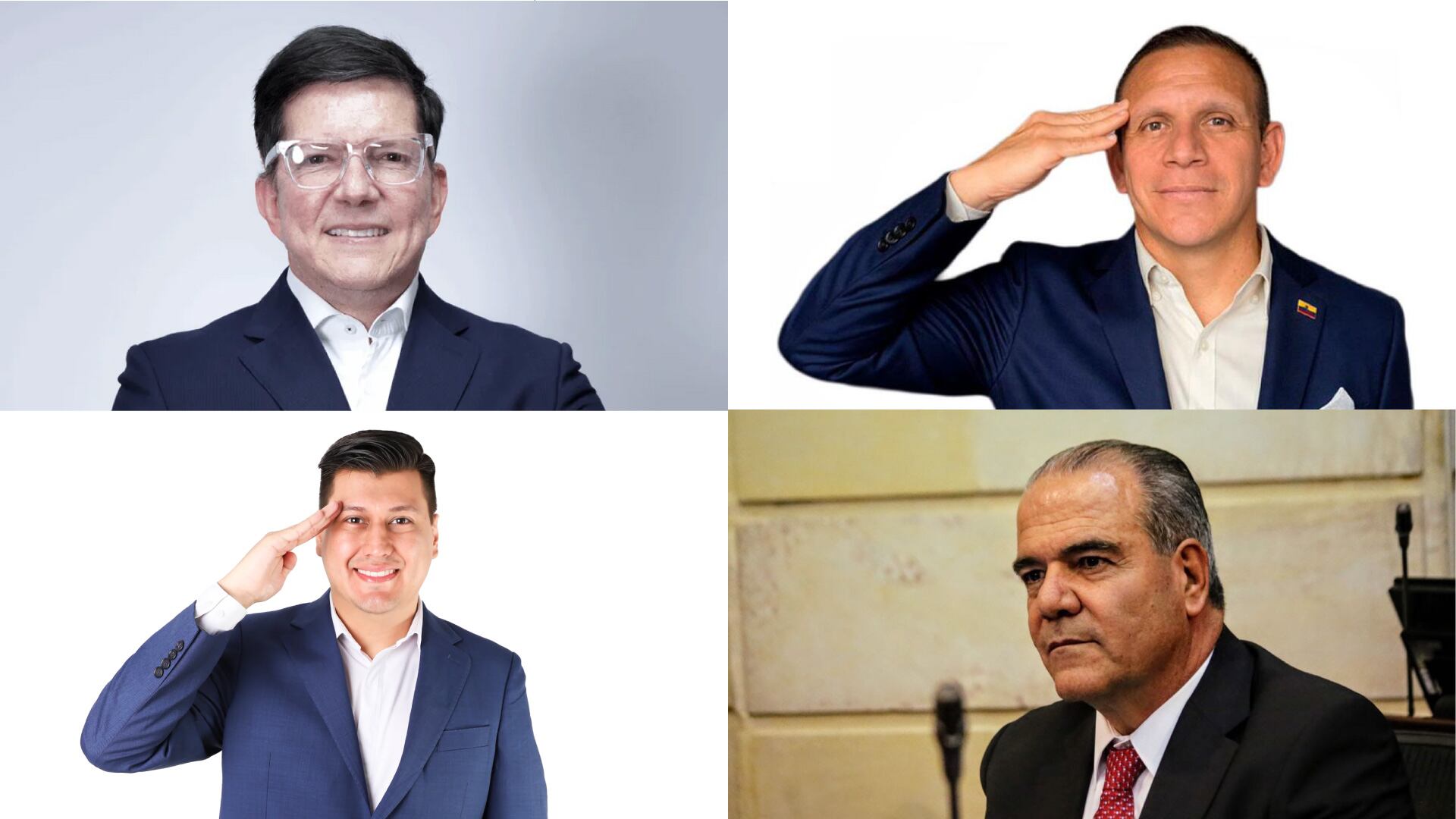 4 candidatos del partido Salvación Nacional fueron declarados como "objetivos militares" por las Farc.
Crédito: Salvación Nacional