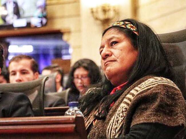 Senadora indígena Aida Quilcué, víctima de atentado ente Cauca y Huila. Crédito: Cric.