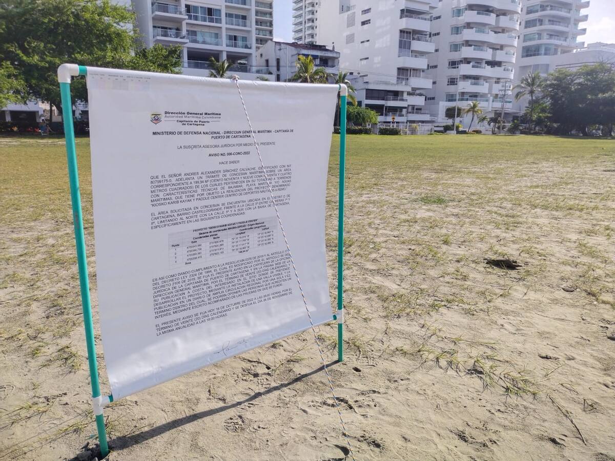 Polémica por solicitud de concesión marítima en playas de Castillogrande