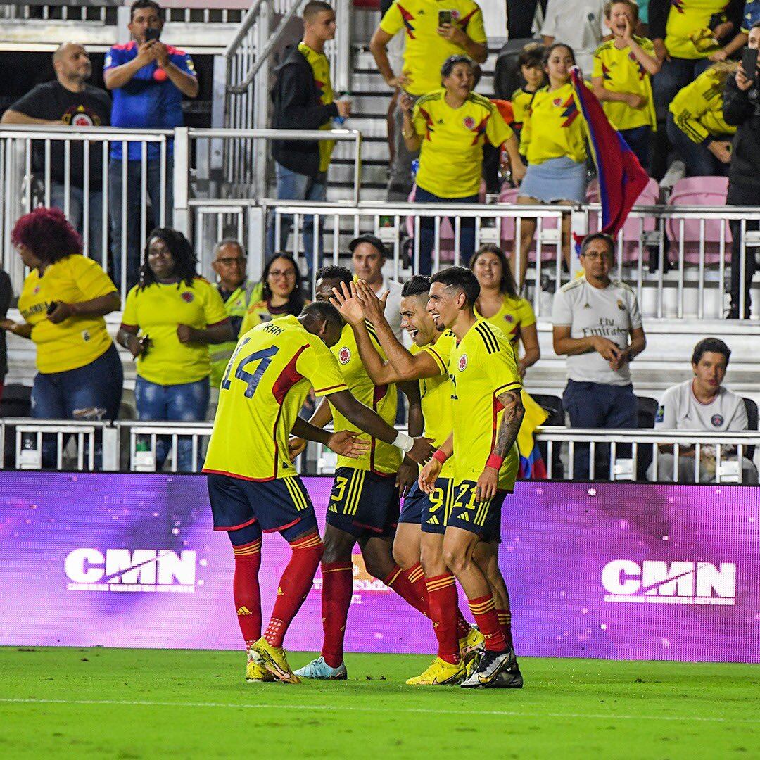 Falcao García festeja su anotación ante Paraguay con la Selección Colombia / FCF.