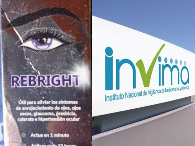 INVIMA alerta por comercialización ilegal de gotas oftálmicas REBRIGHT en Colombia