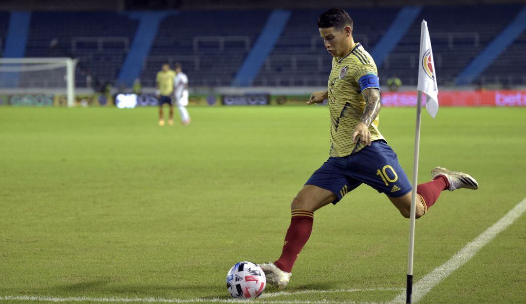 James en el primer partido de la presente Eliminatoria ante Venezuela.