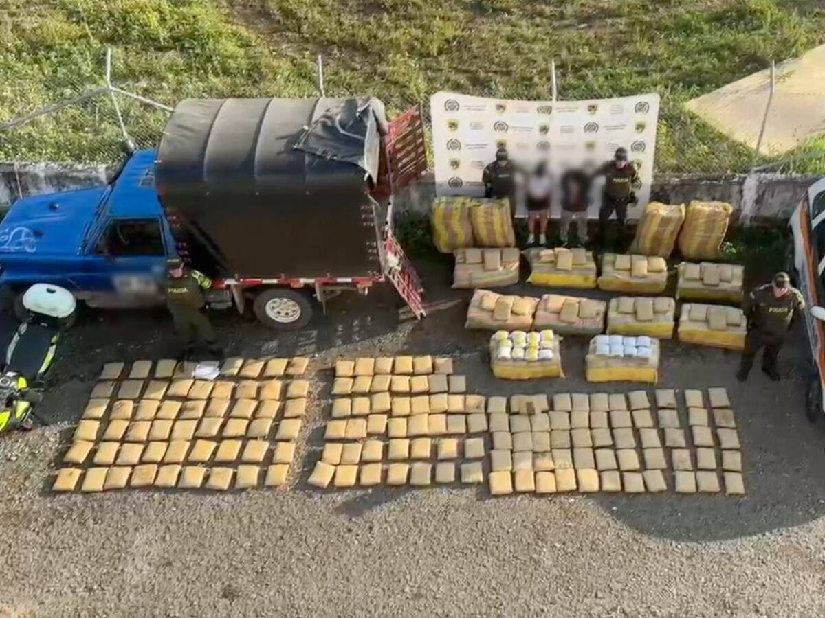 Incautan más de 680 kilos de marihuana en vías de Santander