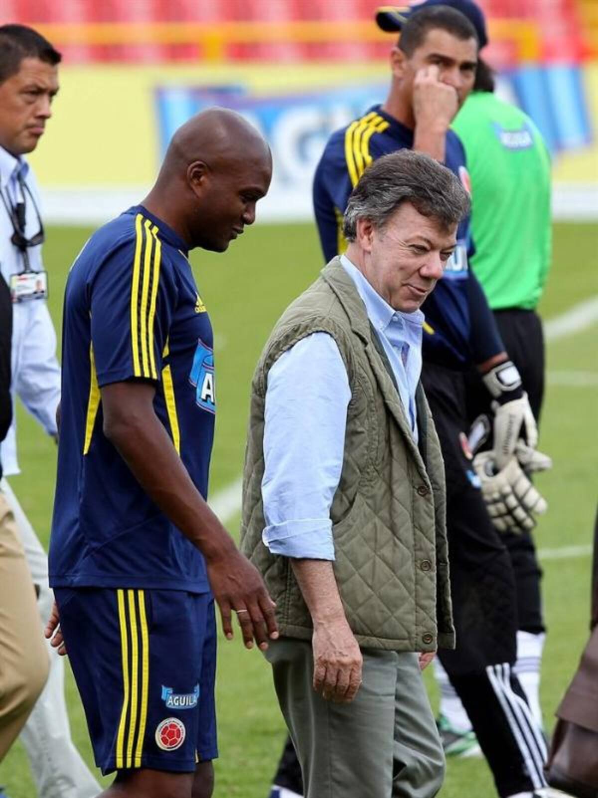 El Presidente Santos le deseó suerte a la Selección. Foto: EFE