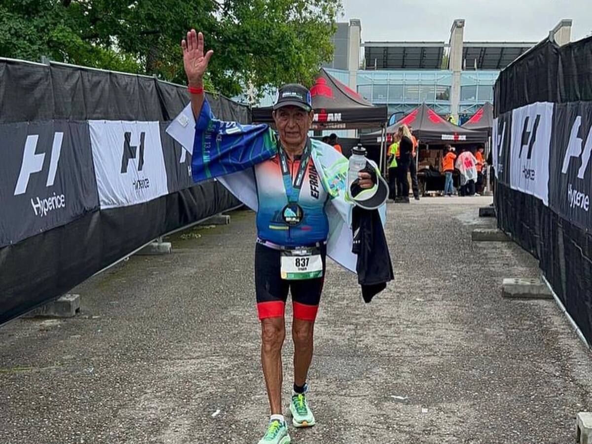 Atleta colombiano de 80 años es campeón en Mundial de Triatlón Ironman 70.3 en Finlandia