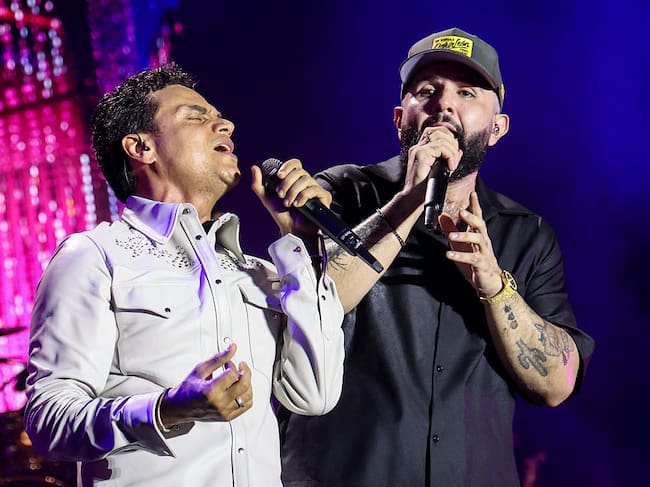 Silvestre Dangond y Carin Leon (Photo by John Parra/Getty Images)