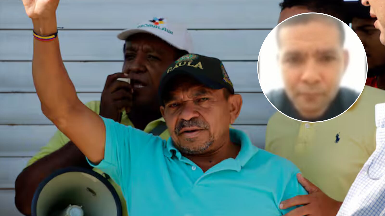 Liberación de Mane Díaz, en octubre del 2023 y Yerdinson Bolívar, alias Arenca (Foto pequeña)./ Foto: Caracol Radio y Fiscalía