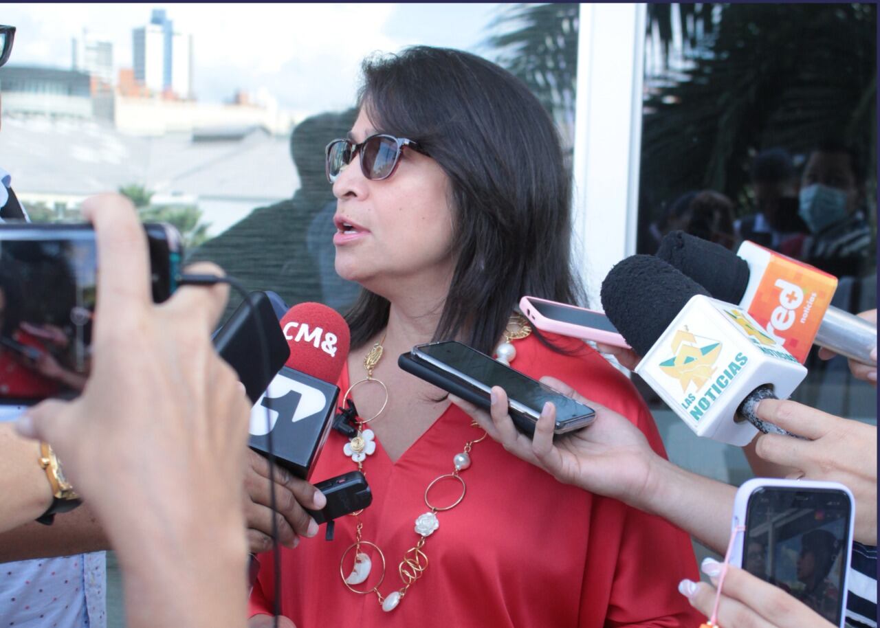 Declaración a medios de la presidente de Acopi, Rosmery Quintero./Acopi