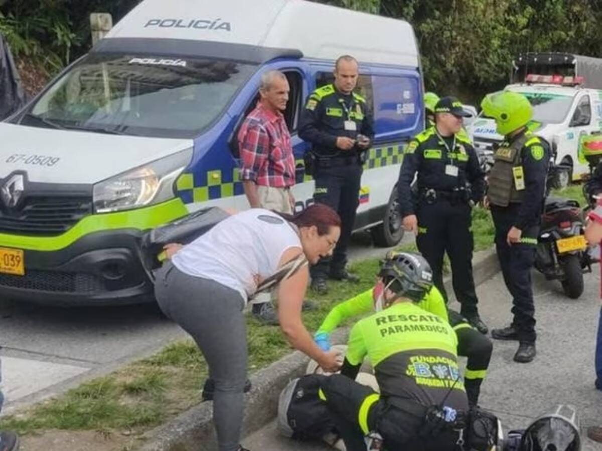 Motociclista atropelló a tres personas en vías del occidente de Caldas