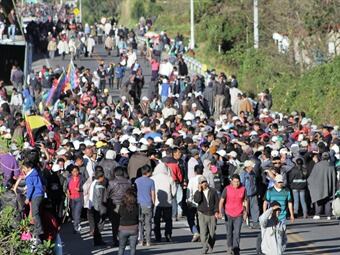 Paro agrario en Ipiales. Foto: Colprensa/Leonardo Castro.