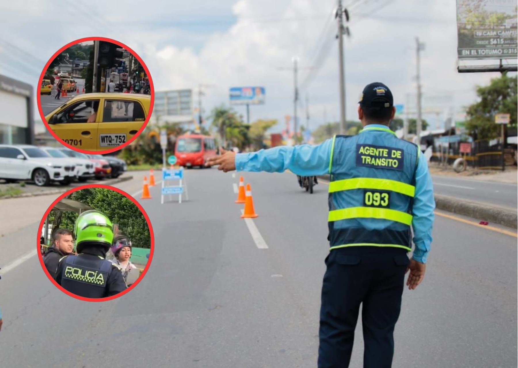Agentes agredidos en Ibagué