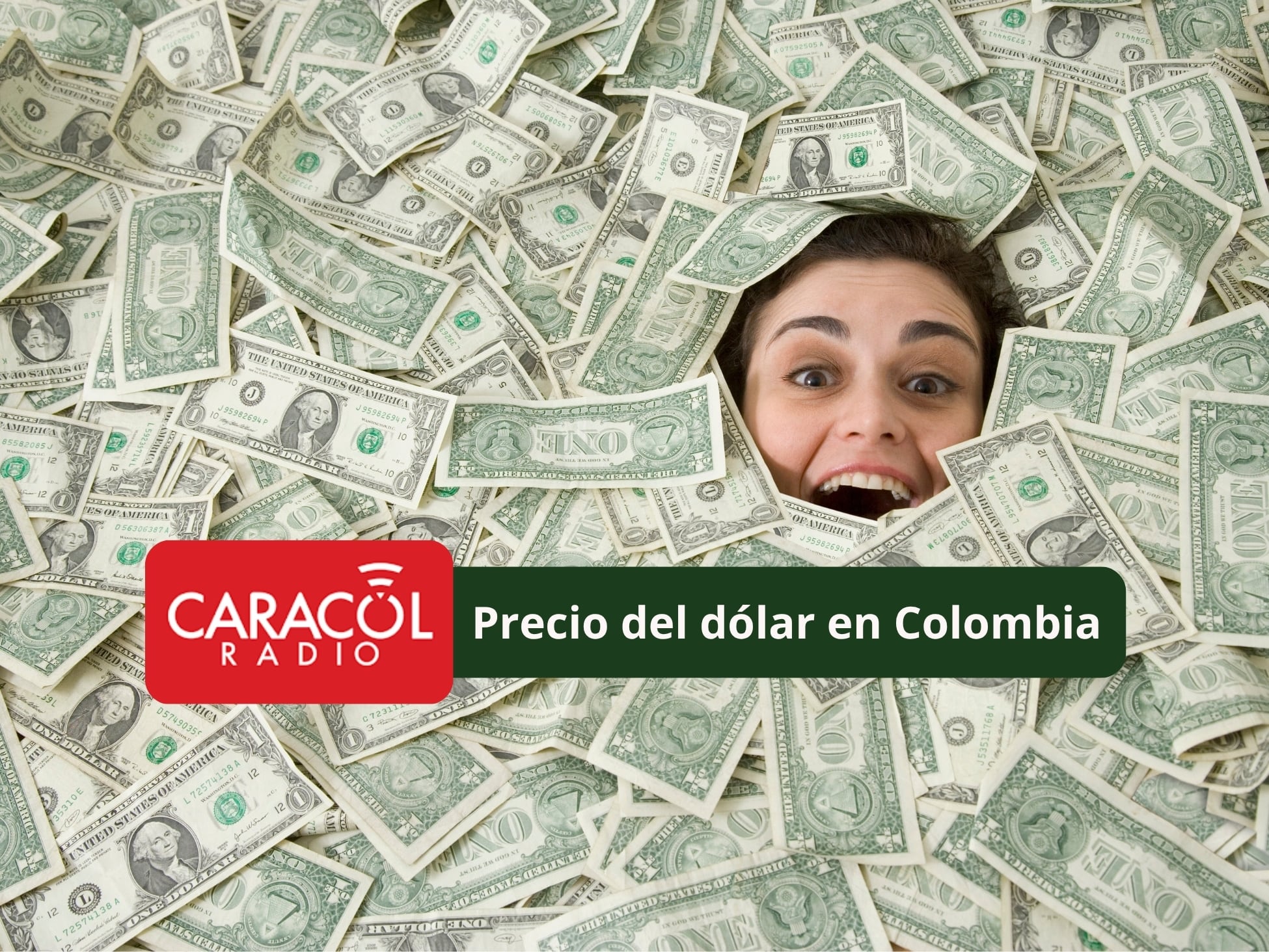 Imagen ilustrativa de una persona cubierta por dólares estadounidenses (Crédito: Getty Images)