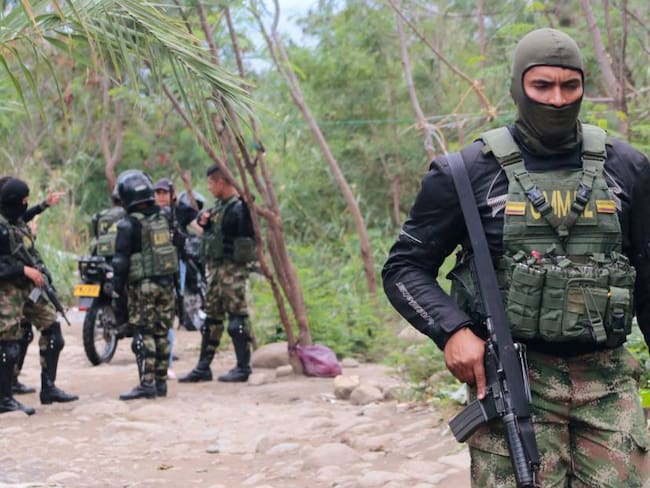 Patrullas militares de soldados colombianos en la frontera con Venezuela.           Foto: Getty 