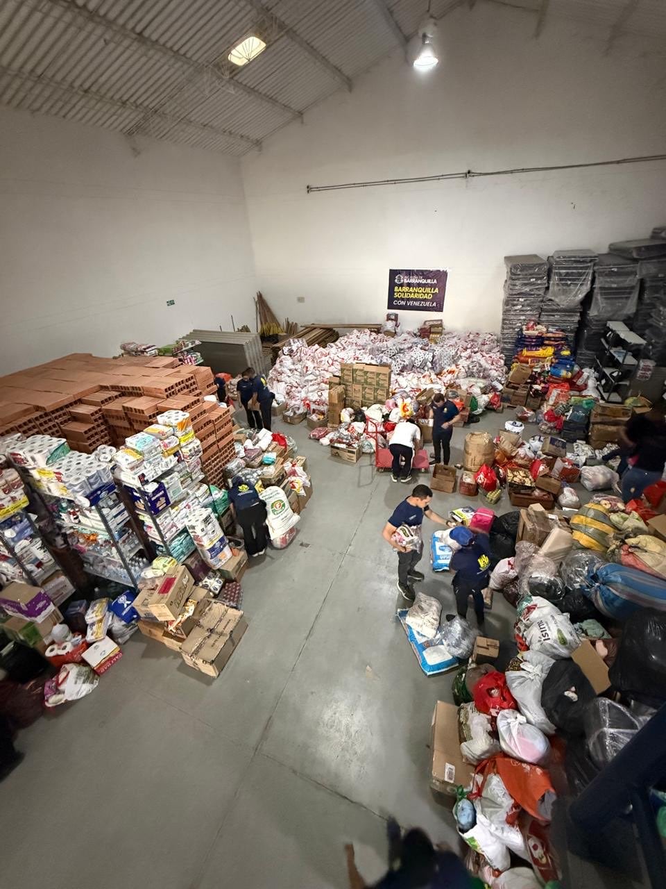 Ayuda humanitaria enviada a Venezuela. Foto: Alcaldía de Barranquilla.