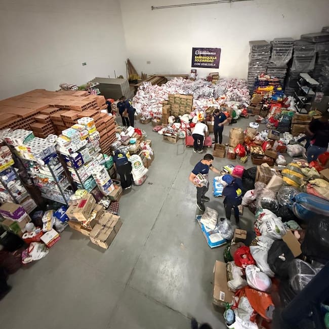 Ayuda humanitaria enviada a Venezuela. Foto: Alcaldía de Barranquilla.