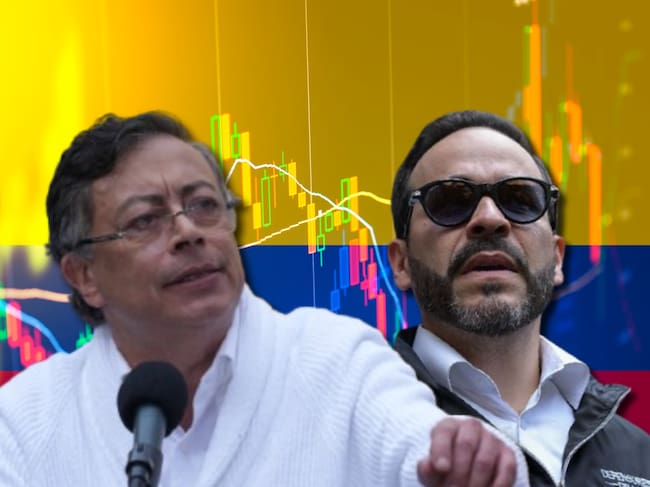 Bandera Colombia, Gustavo Petro y Abelardo de la Espriella. Fotos: Getty Images / (Photo by Juancho Torres/Anadolu via Getty Images) / (Photo by: Camilo Erasso/Long Visual Press/Universal Images Group via Getty Images)